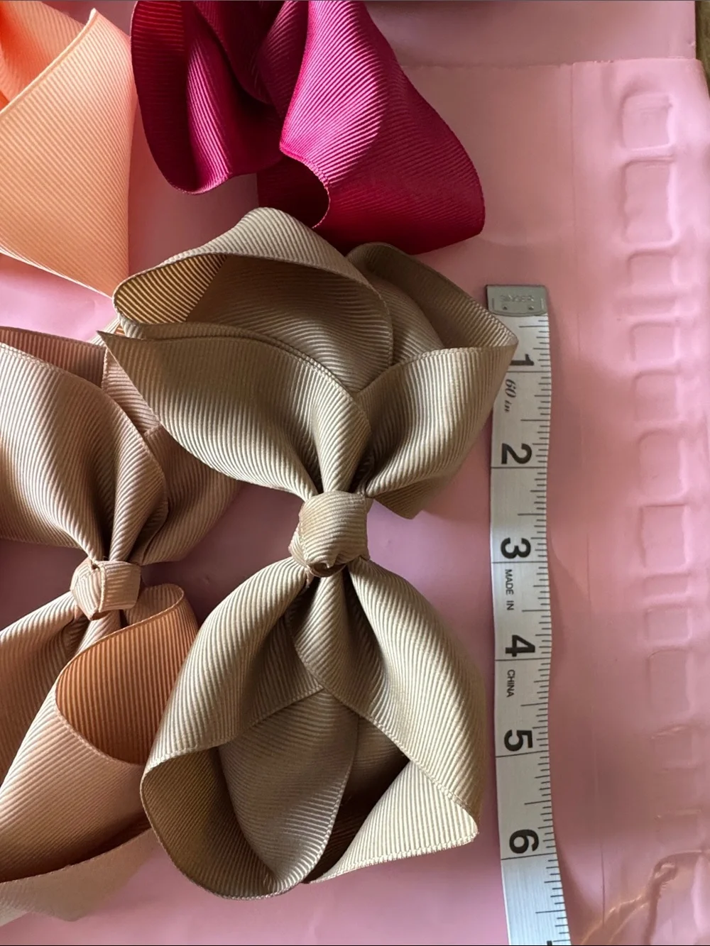 Set of 7 - 6” Kids Hair Bow Pack - Multi Color Grosgrain Bows